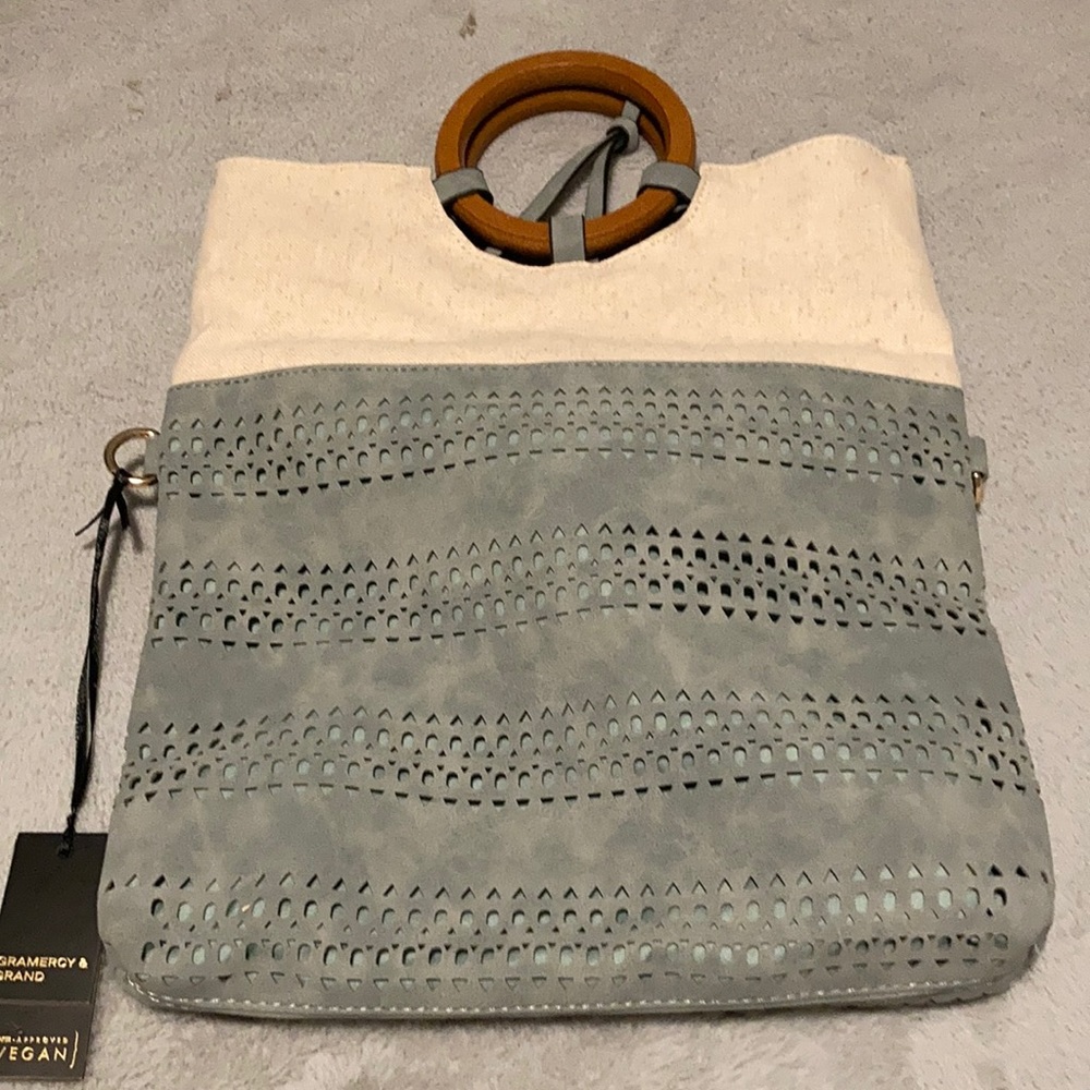 Beautiful suede fabric shoulder bag